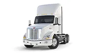 Peterbilt Model 579EV Electric White Truck Isolated - Thumbnail